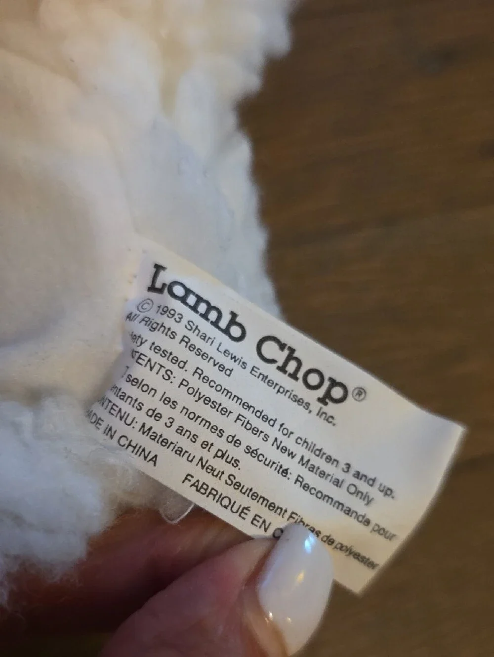 Lamb Chop white bright puppet